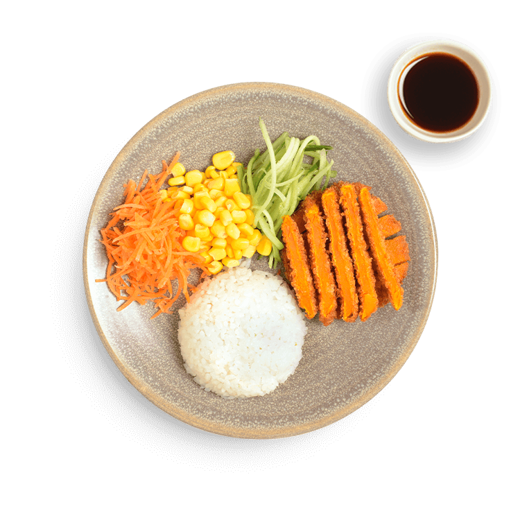 yasai katsu with amai sauce