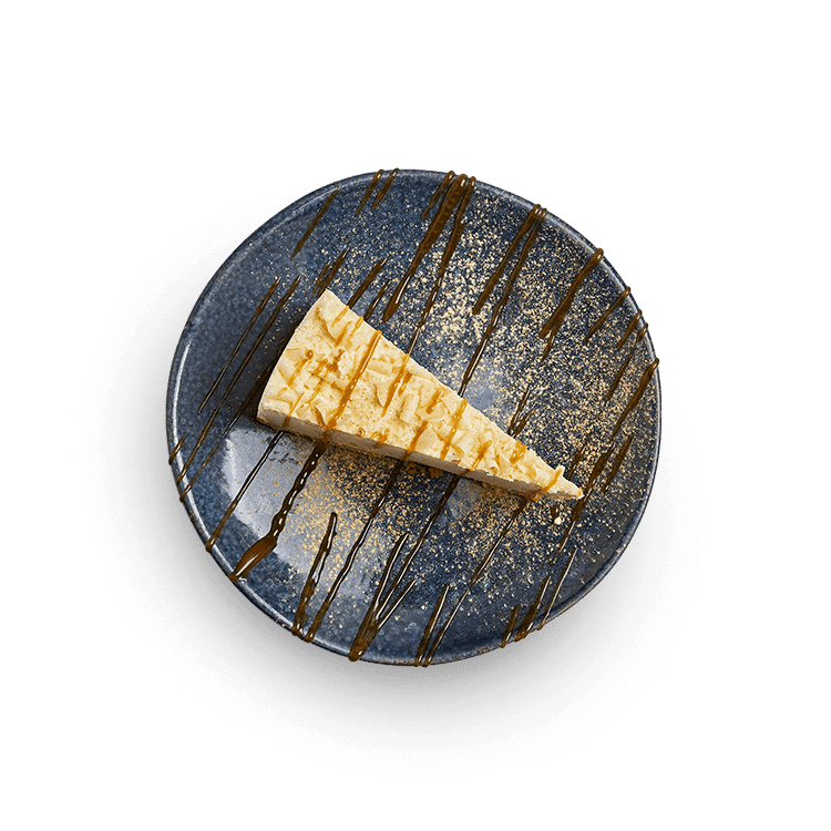 white chocolate + ginger cheesecake